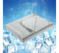 Luxear Couverture Rafraîchissante d'Été,Arc-Chill 3,0 Fibre Froid Q-Max 0,5, Couverture Plaid Été Doux Portable sur Canapé Fauteuil Voiture Adulte Bebe Enfant, Couverture Gris 150 x 200 CM