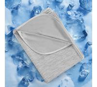 Luxear Couverture Rafraichissante pour Été, Couverture avec Technologie Sentiment Froid, Plaid Doux Léger pour Canapé Fauteuil Adulte Bebe Enfant Chien Voyage Voiture, 200 x 220 Cm, Gris