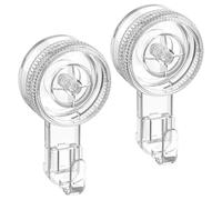 Luxear Lot De 2 Crochet Ventouse Mural Transparent, Crochet Mural Puissant 5KG Plastique, Patère Porte Serviette Salle de Bain Attache Crochet Manteau Couronne Ustensile Ventouse Douche Cuisine