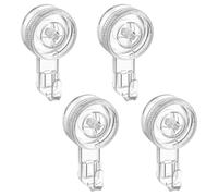 Luxear Lot De 4 Crochet Ventouse Mural Transparent, Crochet Mural Puissant 5KG Plastique, Patère Porte Serviette Salle de Bain Attache Crochet Manteau Couronne Ustensile Ventouse Douche Cuisine