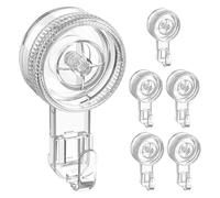 Luxear Lot De 6 Crochet Ventouse Mural Transparent, Crochet Mural Puissant 5KG Plastique, Patère Porte Serviette Salle de Bain Attache Crochet Manteau Couronne Ustensile Ventouse Douche Cuisine