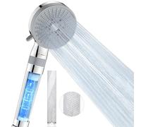 Luxear Pommeau de Douche Haute Pression, Pomme de Douche Economie Deau avec 5 Modes de Jet Pression d'eau Réglable Pommeau de Douche Anti Calcaire Douchette Autonettoyante avec 2 Filtre, Chrome
