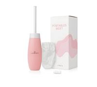 LUXEART Bidet mobile SPA, bidet de voyage à la main avec poche, flacon Peri de 400 ml, douche intime portable en rose, la douche intime est idéale pour les grossesses, deux variantes de pulvérisation