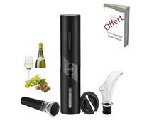 LuxéArt Tire-Bouchon Electrique sans fil - Nombreuses fonctionnalités : Ouvre-bouteille automatique, coupe-capsule, verseur, aérateur, bouchon à vide. Idéal cadeau de Noel
