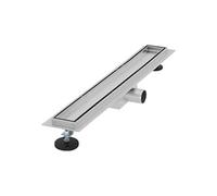 LuxeBath Caniveau de Douche 60 cm 2en1 à Carreler, Argent, Acier Inoxydable, avec Appareil