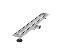 LuxeBath Caniveau de Douche 70 cm 2en1 à Carreler, Argent, Acier Inoxydable, avec Appareil