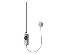 LuxeBath Élément Chauffant Chrome 1200W avec Thermostat et Affichage Digital, Régulateur de Température et Fonction Minuterie, Résistance Électrique Chauffante pour Radiateur avec Prise de Courant