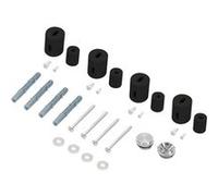LuxeBath Fixation murale pour radiateur design modèles droits de salle de bain en plastique noir mat accessoires supports de suspension matériel de montage complet chauffe sèche-serviette Schwarz