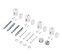 LuxeBath Fixation murale pour radiateur design sèche-serviette de salle de bain en plastique blanche accessoires supports de suspension matériel de montage complet chauffe-serviettes Weiß