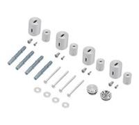 LuxeBath Fixation murale pour radiateur design sèche-serviette de salle de bain en plastique chromé accessoires supports de suspension matériel de montage complet chauffe-serviettes Chrom