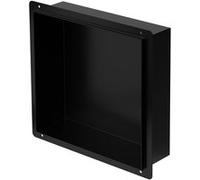 Niche de Douche Encastrée Murale, 30x30x10 cm, en Acier Inoxydable, Noir, sans