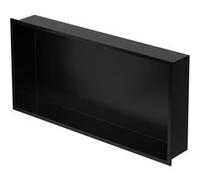 Niche de Douche Encastrée Murale, 60x30x10 cm, en Acier Inoxydable, Noir,