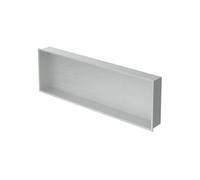 LuxeBath Niche de Douche Encastrée Murale, 90x30x10 cm, en Acier Inoxydable, Argent,
