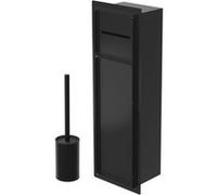 LuxeBath Niche Module Encastré, avec Couvercle 60 x 20 x 14 cm, en Acier Noir Mat, Espace Schwarz G