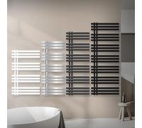 LuxeBath Radiateur de Salle de Bain Design Iron EM, 600 x 1200 mm, Chrome, en Acier Revêtu par Poudre, Sèche Porte Serviettes Chauffage pour Salle de Séjour, Matériel de Montage Mural Inclus