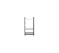 LuxeBath Radiateur de Salle de Bain Design Sahara, 500 x 800 mm, Noir Mat, Forme Droit avec Connexion Central, sans Kit de Raccordement, Non Electrique, avec Kit de Montage Mural, Sèche-Serviettes