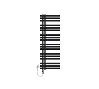 LuxeBath Radiateur de salle de bains en acier design Iron EM 500x1400 mm sèche-serviettes noir mat avec Élément chaufant 1200W