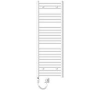 Radiateur Electrique de Salle de Bain Sahara 500x1500 mm Blanc Raccord Latéral Droit Elément Chauffant 900W + Thermostat Affichage Digital