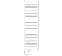 LuxeBath Radiateur Électrique de Salle de Bain Sahara 500x1800 mm Blanc Raccord Latéral Droit Elément Chauffant 900W + Thermostat Affichage Digital Sèche-serviettes Minuterie Kit de Fixation Inclus