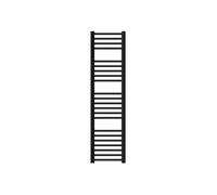 LuxeBath Radiateur de Salle de Bain Sahara 300 x 1400 mm Noir Mat Raccord Latéral Droite au Bas, avec Résistance Électrique 1200W Thermostat Affichage Digital, Sèche-Serviettes à Cartouche Chauffante