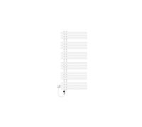 LuxeBath Radiateur Électrique pour Salle de Bain Iron EM, 600x1400 mm Blanc, avec Résistance 900W, Thermostat Affichage Numérique, Porte-Serviettes Murale à Cartouche Chauffante, Radiateur à Panneaux