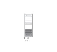LuxeBath Radiateur Electrique Sahara 400x1200mm, Chrome, Sèche-serviettes en Panneau, Raccordement Latéral Courbé, Barre Chauffante Thermostat 900W, Affichage Numérique, Radiateur Mural Salle de Bain