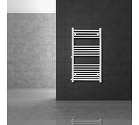 LuxeBath Radiateur Salle de Bain Sahara 500x1200 mm Blanc, Design Droit avec Raccordement Latéral, Entraxe des Moyeux 500 mm, Sèche-Serviettes de Rénovation Échange Appareil de Chauffage en Acier