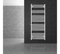 LuxeBath Radiateur Salle de Bain Sahara 600x1600 mm Blanc, Design Droit avec Raccordement Latéral, Entraxe des Moyeux 650 mm, Sèche-Serviettes de Rénovation Échange Appareil de Chauffage en Acier