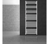 LuxeBath Radiateur Sèche-Serviettes de Remplacement 600x1800 mm Blanc, Raccordement Latéral Entraxe 900 mm Modèle Droit avec Kit de Vanne Thermostatique, Chauffage Mural de Rénovation Salle de Bain