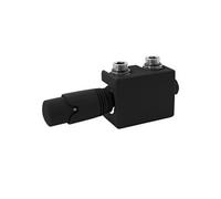 LuxeBath Set Vanne Thermostatique Multiblock Noir Universel Angulaire et Traversant,