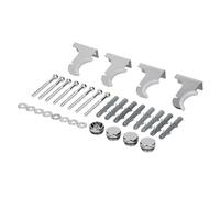 LuxeBath Support pour Radiateur Design de Salle de Bain, Chrome, Matériel de Montage: Supports Muraux, Vis et Chevilles, Vis de Support, Rondelles, Vanne de Purge 1/2 Pouce, Obturateur 1/2 Pouce