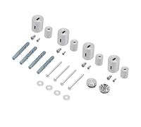 LuxeBath Support pour Radiateur Design de Salle de Bain - Chrome - Matériel de Montage: Supports Muraux, Vis et Chevilles, Vis de Support, Rondelles, Vanne de Purge 1/2 Pouce, Obturateur 1/2 Pouce