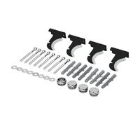 LuxeBath Support pour Radiateur Design Panneau de Salle de Bain - Noir Mat - Matériel de Montage: Supports Muraux, Vis et Chevilles, Rondelles, Vanne de Purge 1/2 Pouce, Obturateur 1/2 Pouce