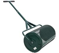 Luxebough Épandeur de gazon professionnel 61 cm robuste pour compost et mousse de tourbe avec panier en maille d'acier (106,7 à 127 cm)