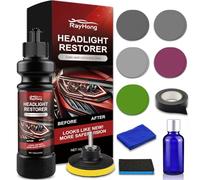 LuxeLavish Renovateur Phare Voiture, Kit Polissage Phare Voiture, Kit Renovation Phare Voiture pour polir Les phares ternes et usés, Ensemble pour Nettoyer et poncer, Améliorer la Visibilit