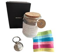 Luxember Bocal avec verset du Coran de qualité supérieure avec porte-clés gratuit - 90 versets islamiques inspirants et prières pour l'élévation spirituelle quotidienne | Cadeau islamique parfait pour