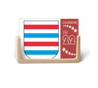 Luxembourg Calendrier de bureau 2022 avec emblème national d'Europe 12 mois