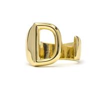 LUXENTER Bague Alphabet D finition or 18 carats - Réglable