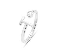 LUXENTER Bague Alphabet en argent sterling 925