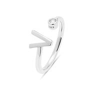 LUXENTER Bague Alphabet en argent sterling 925