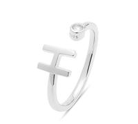 LUXENTER Bague Alphabet en argent sterling 925