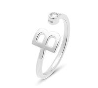 LUXENTER Bague Alphabet en argent sterling 925