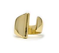 LUXENTER Bague Alphabet I finition or 18 carats - Réglable