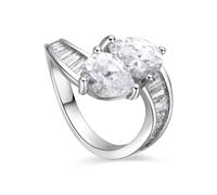 Luxenter Bague avec zircone brillante, plaque argent - Darbia