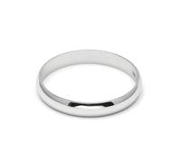 LUXENTER Bague en argent sterling 925 finition rhodium couleur argent petite bague bijoux pour femme - Modèle Ordra, Argent, Sans pierres précieuses