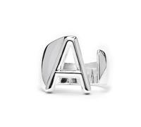 Luxenter Bague plaque argent - Alphabet