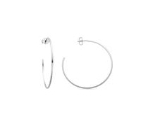 LUXENTER Boucles d'oreilles Adron finition rhodium - 60 mm