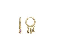 LUXENTER Boucles d'oreilles Atzul finition or 18 carats