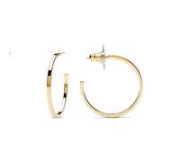 Luxenter Boucles d'oreilles de 20 mm de diamètre, plaque or jaune 18 carats - Tellahe