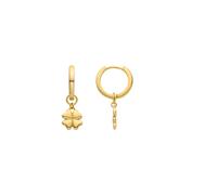 Luxenter Boucles d'oreilles en argent sterling 925 avec plaque en or jaune 18 carats - Dira